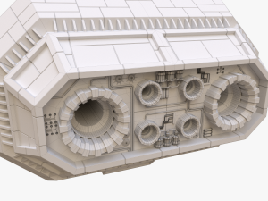 scifi battle cruiser 3D 모델