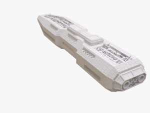 scifi battle cruiser non-textured version 3D-Modell