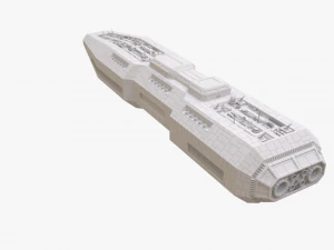 scifi battle cruiser non-textured version 3D Model