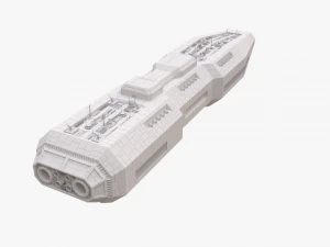 scifi battle cruiser non-textured version 3D Model