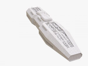 scifi battle cruiser non-textured version 3D Model
