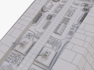 scifi battle cruiser non-textured version 3D Model