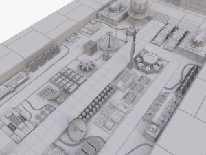 scifi battle cruiser non-textured version 3D Model