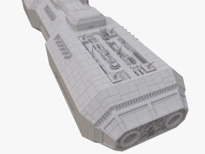 scifi battle cruiser non-textured version 3D Model