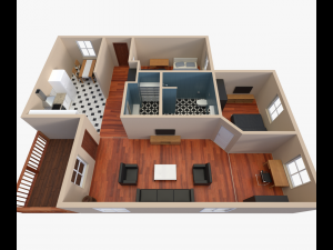 house - floor plan 2 Modello 3D