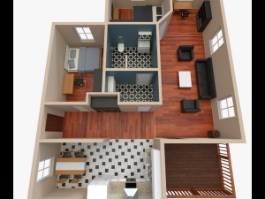 house - floor plan 2 Modello 3D