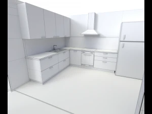house - floor plan 2 non-textured version 3D Model