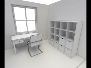 house - floor plan 2 non-textured version Modelo 3D