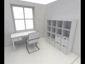 house - floor plan 2 non-textured version 3D Model