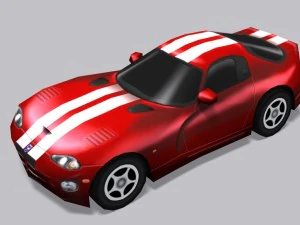 dodge viper gts low poly car 3D Model