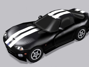 dodge viper gts low poly car 3Dモデル
