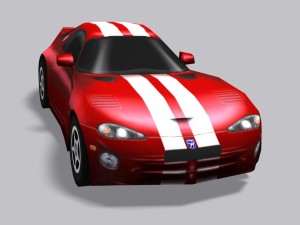 dodge viper gts low poly car 3Dモデル