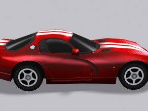 dodge viper gts low poly car 3Dモデル