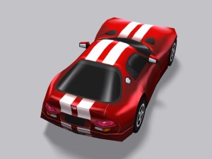 dodge viper gts low poly car 3Dモデル
