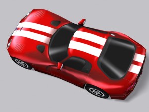 dodge viper gts low poly car 3Dモデル