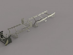 rollaway bed outdoors 3D Model