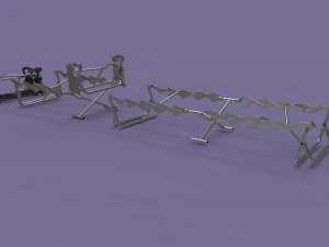 rollaway bed outdoors 3D Model