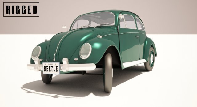1966 volkswagen beetle - rigged Modèle 3D .c4d .max .obj .3ds .fbx .stl .blend 