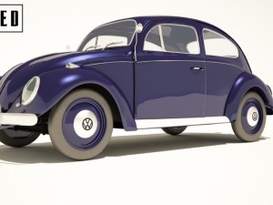 1966 volkswagen beetle - rigged Modèle 3D