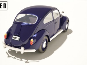 1966 volkswagen beetle - rigged Modèle 3D
