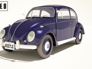 1966 volkswagen beetle - rigged Modèle 3D