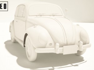 1966 volkswagen beetle - rigged Modèle 3D