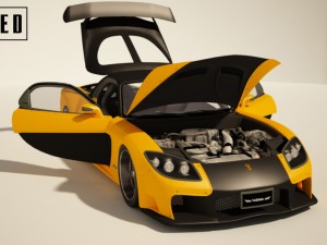 mazda rx-7 veilside edition - rigged 3D Model