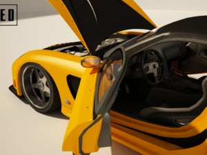 mazda rx-7 veilside edition - rigged 3D मॉडल