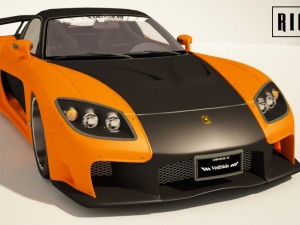 mazda rx-7 veilside edition - rigged 3D मॉडल