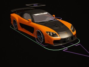 mazda rx-7 veilside edition - rigged 3D मॉडल