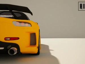 mazda rx-7 veilside edition - rigged 3D Model