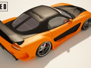 mazda rx-7 veilside edition - rigged 3D मॉडल