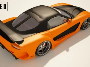 mazda rx-7 veilside edition - rigged 3D Model