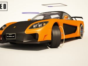 mazda rx-7 veilside edition - rigged 3D मॉडल