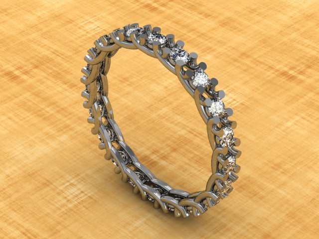 ring with 20 jewelry inserts 3D Model .c4d .max .obj .3ds .fbx .stl .blend 