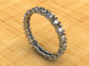 ring with 20 jewelry inserts Modèle 3D