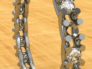 ring with 20 jewelry inserts 3D Model