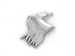 石が付いた馬の頭 3Dモデル