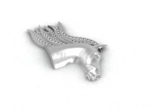 horse head with stones 3D Model