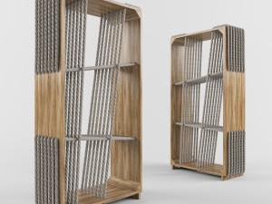 cross-ropes shelf by kata monus and tamas bozsik 3Dモデル