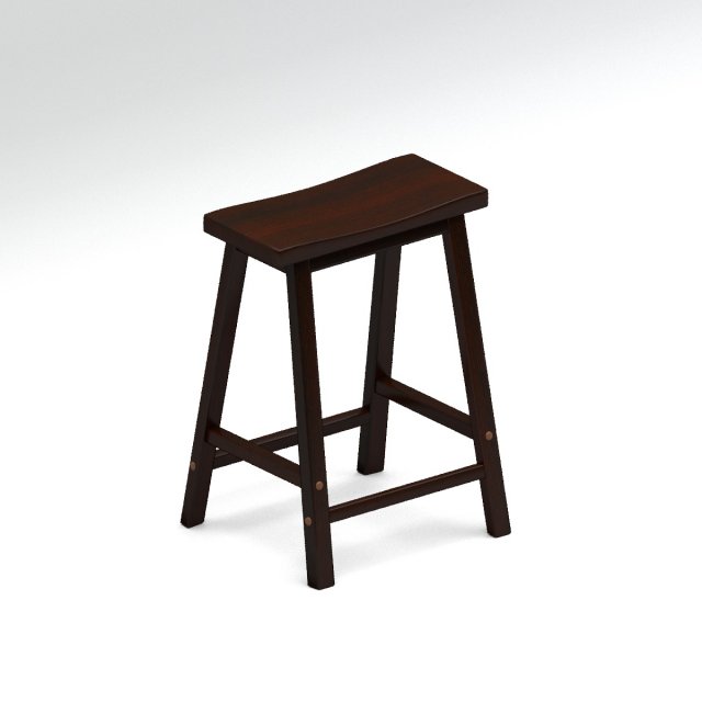 high wooden stool 3D-Modell .c4d .max .obj .3ds .fbx .stl .blend 