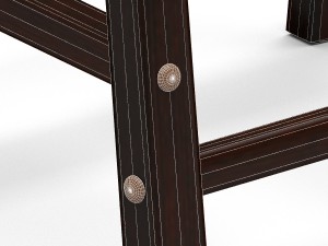 high wooden stool 3D-Modell