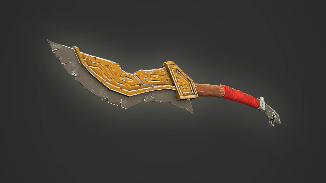 dagger stylized 3D Model .c4d .max .obj .3ds .fbx .stl .blend 