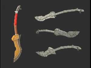 dagger stylized 3D Model