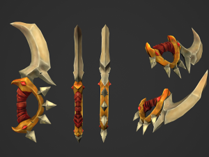 stylized knife Modèle 3D