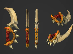 couteau stylis&eacute; Modèle 3D