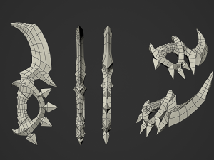 stylized knife Modèle 3D