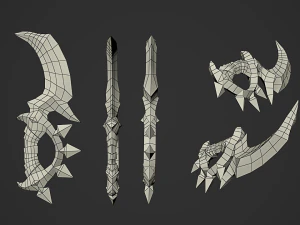 couteau stylis&eacute; Modèle 3D