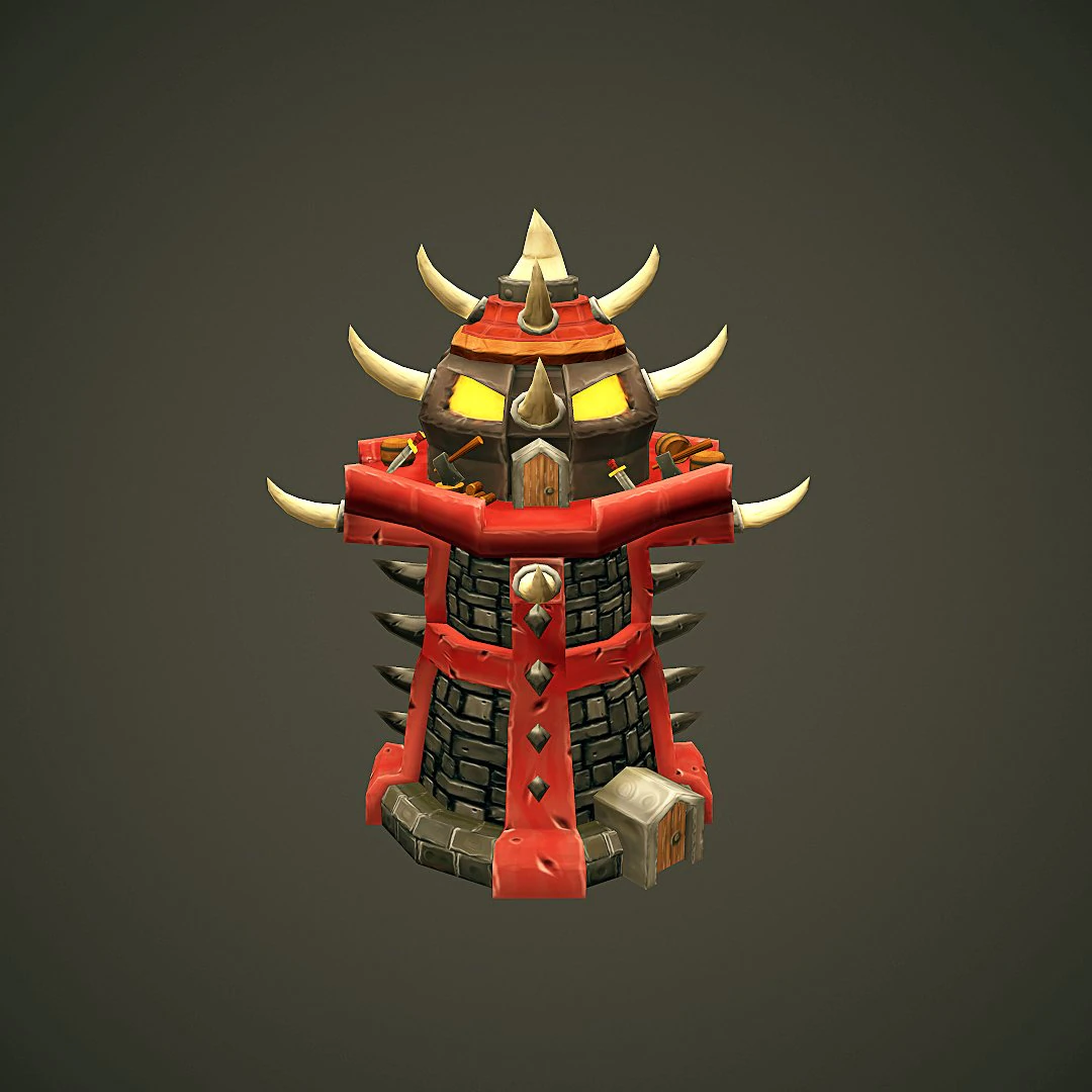 orc tower 3D Model .c4d .max .obj .3ds .fbx .stl .blend 