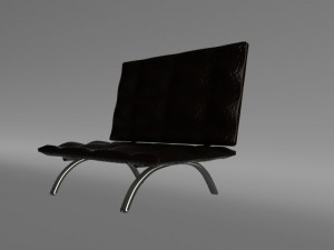 armchair from the movie garfield Model 3D